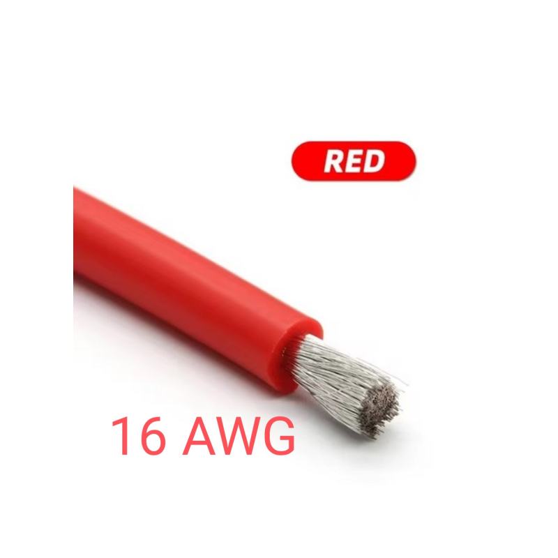 Кабель дріт 16 AWG червоний 1 метр