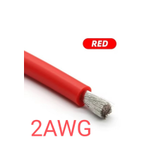 Кабель дріт силікон 2 AWG червоний 1 метр