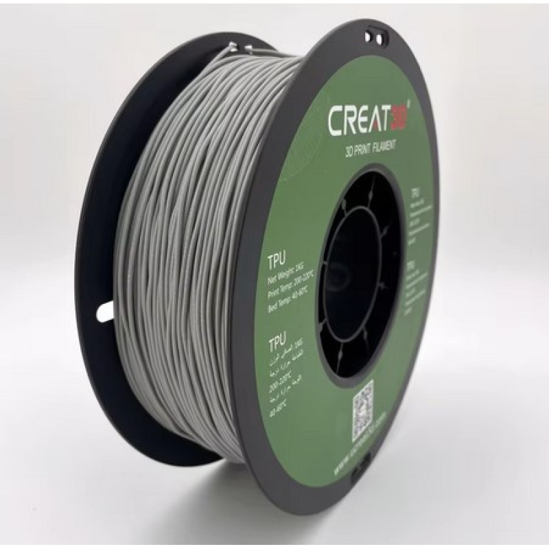 CREAT3D ТПУ 95A 3D нить 1,75 мм 1 кг Сірий