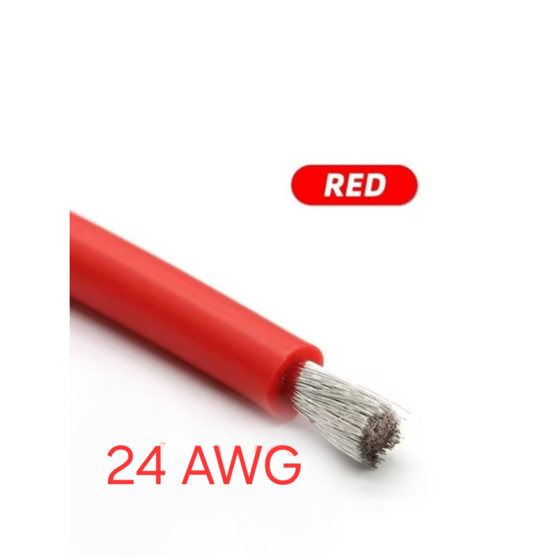 Кабель дріт 24 AWG червоний 1 метр