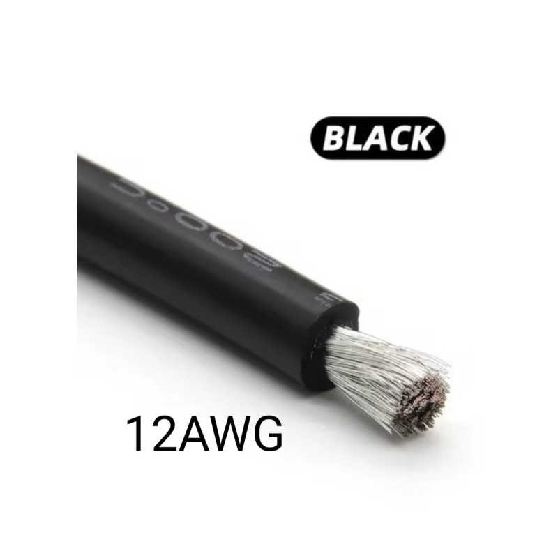 Кабель дріт 12 AWG чорний 1 метр Кабель дріт 12 AWG чорний 1 метр