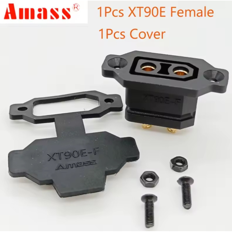 XT90E-F роз“єм живлення конектор чорний Amass + cover XT90E-F роз“єм живлення конектор чорний Amass + cover